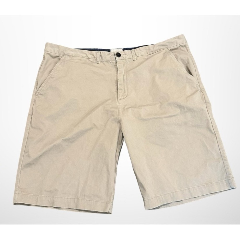 Jachs Shorts Mens 42 Khaki Tan Flat Front Casual Stretch Cotton Chino Classic - Picture 1 of 9